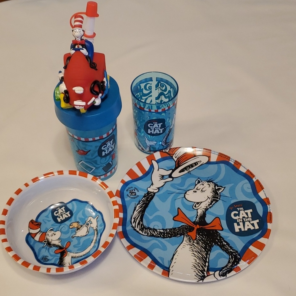 CAT IN THE HAT 3 piece dinnerware sets